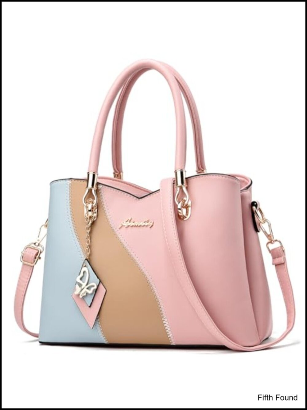 Womens Satchel Handbag Synthetic Leather Top Handle Shoulder Crossbody Bag